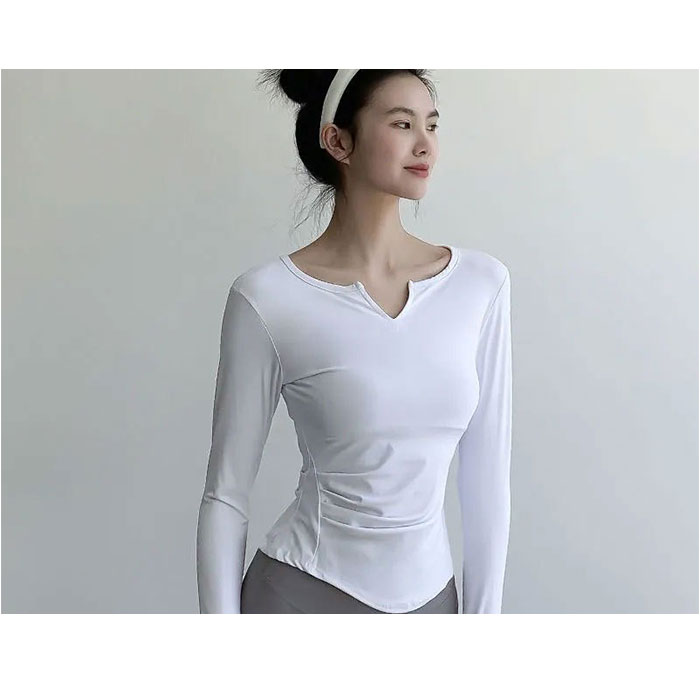 ヨガウェア トップス 通販 ヨガトップス 長袖 ヨガ ウェア キーネック tシャツ ロンt レディース ロングTシャツ 長袖Tシャツ ピラティスウェア ヨガウェア | BACKYARD FAMILY | 14