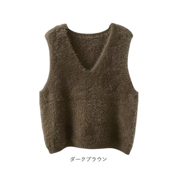 ニット ベスト Vネック レディース 通販 ニットベスト シャギーニット Vネックニット チョッキ ジレ ウェストコート ノースリーブ 重ね着 レイヤード 秋 ニット |  | 09