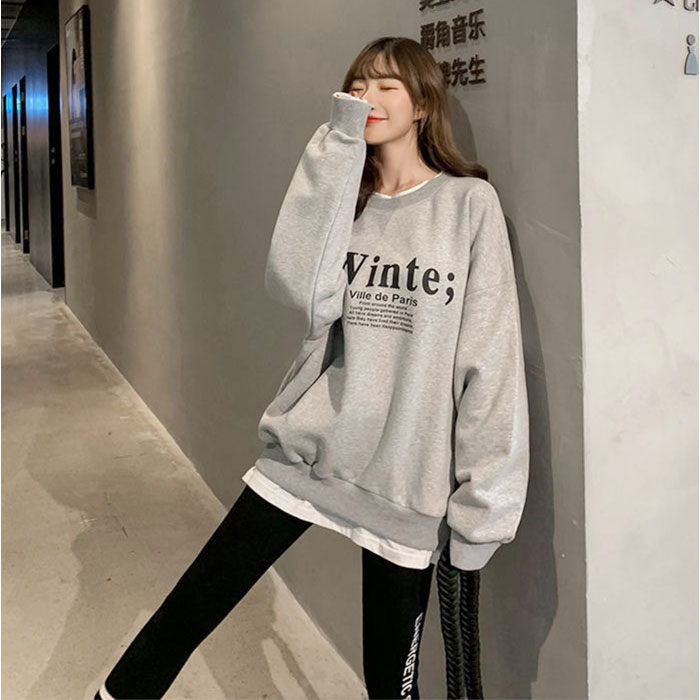 スウェットトップス レディース 通販 裏起毛 ゆったり トップス 長袖 トレーナー スウェット ロゴ カジュアル 体型カバー おしゃれ スウェットトップス |  | 03