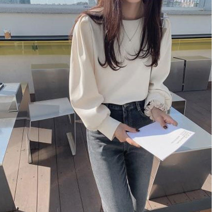 レディース ブラウス 長袖 おしゃれ 通販 バルーンスリーブ パフスリーブ 春 秋 シンプル 無地 きれいめ 上品 オフィスカジュアル 通勤 オフィス レディース |  | 09