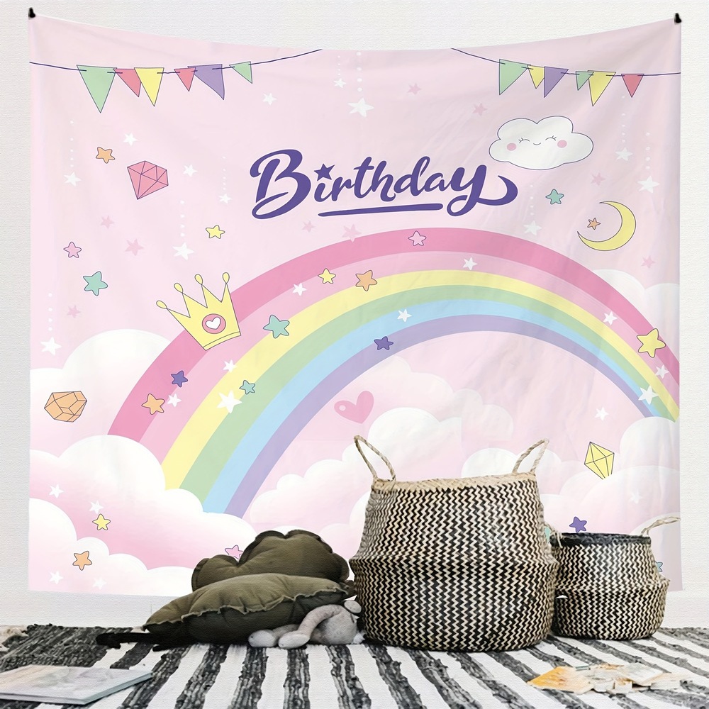 タペストリー 誕生日 100×70cm 通販 ファブリックポスター ポスター 背景布 撮影 飾り 飾り付け バースデー 子供 こども ベビー 赤ちゃん 男の子 タペストリー | BACKYARD FAMILY | 01