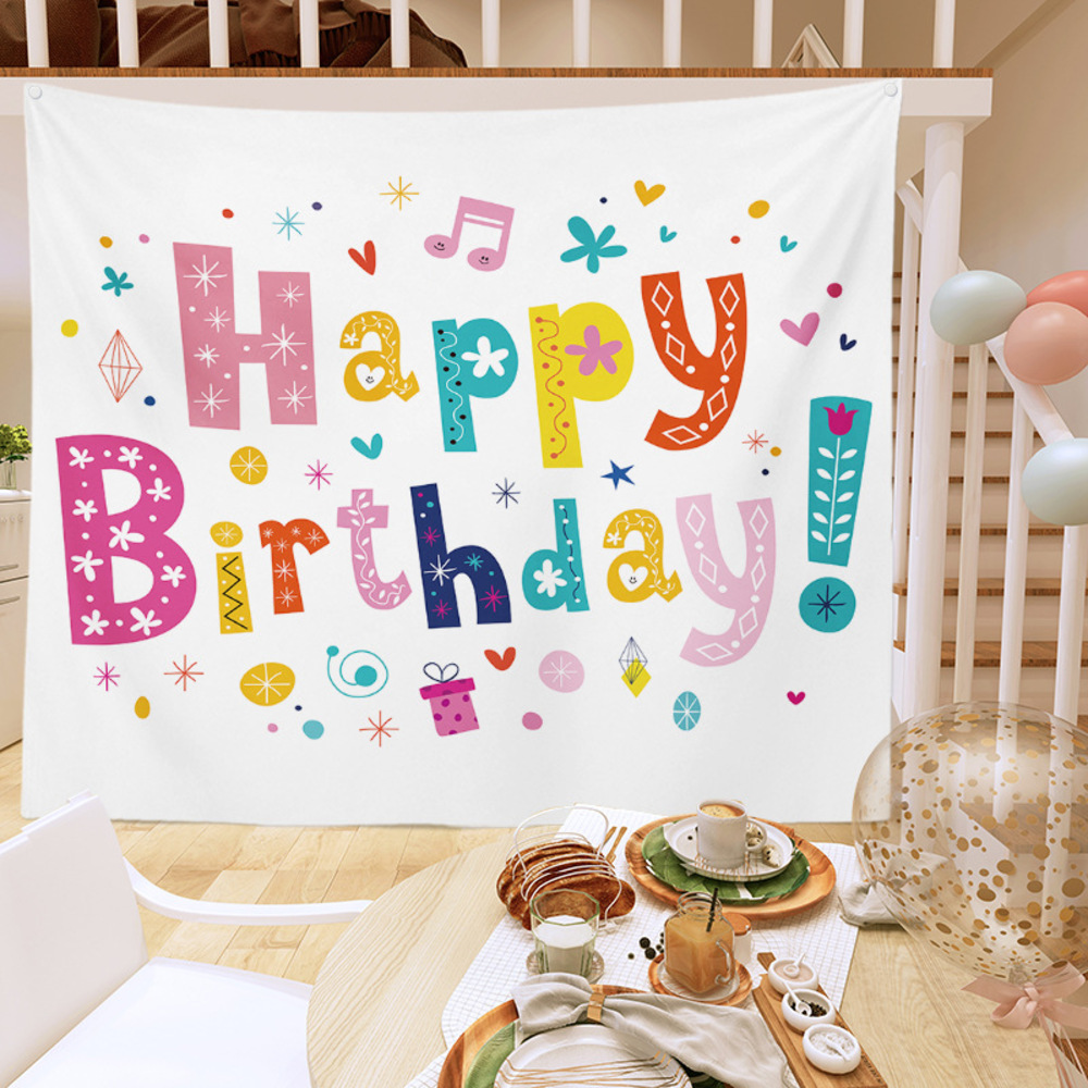 タペストリー 誕生日 100×70cm 通販 ファブリックポスター ポスター 背景布 撮影 飾り 飾り付け バースデー 子供 こども ベビー 赤ちゃん 男の子 タペストリー | BACKYARD FAMILY | 20