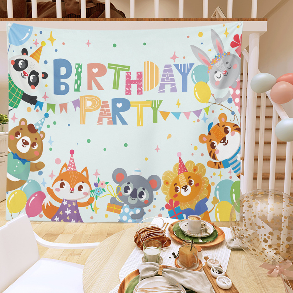 タペストリー 誕生日 100×70cm 通販 ファブリックポスター ポスター 背景布 撮影 飾り 飾り付け バースデー 子供 こども ベビー 赤ちゃん 男の子 タペストリー | BACKYARD FAMILY | 06