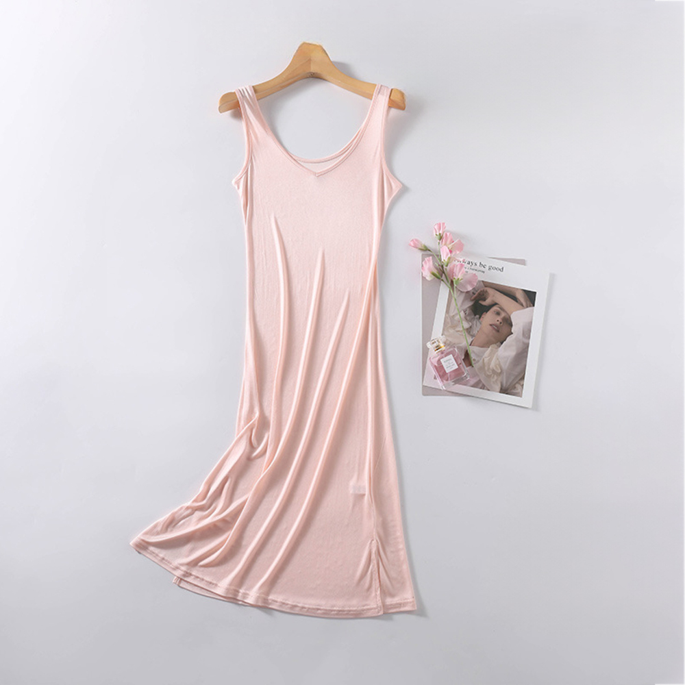 タンクトップ ワンピース インナー スリップ 通販 タンクトップワンピース インナードレス 肌着 部屋着 下着 ペチコート シルク ロング丈 ロング タンクトップ | BACKYARD FAMILY | 03