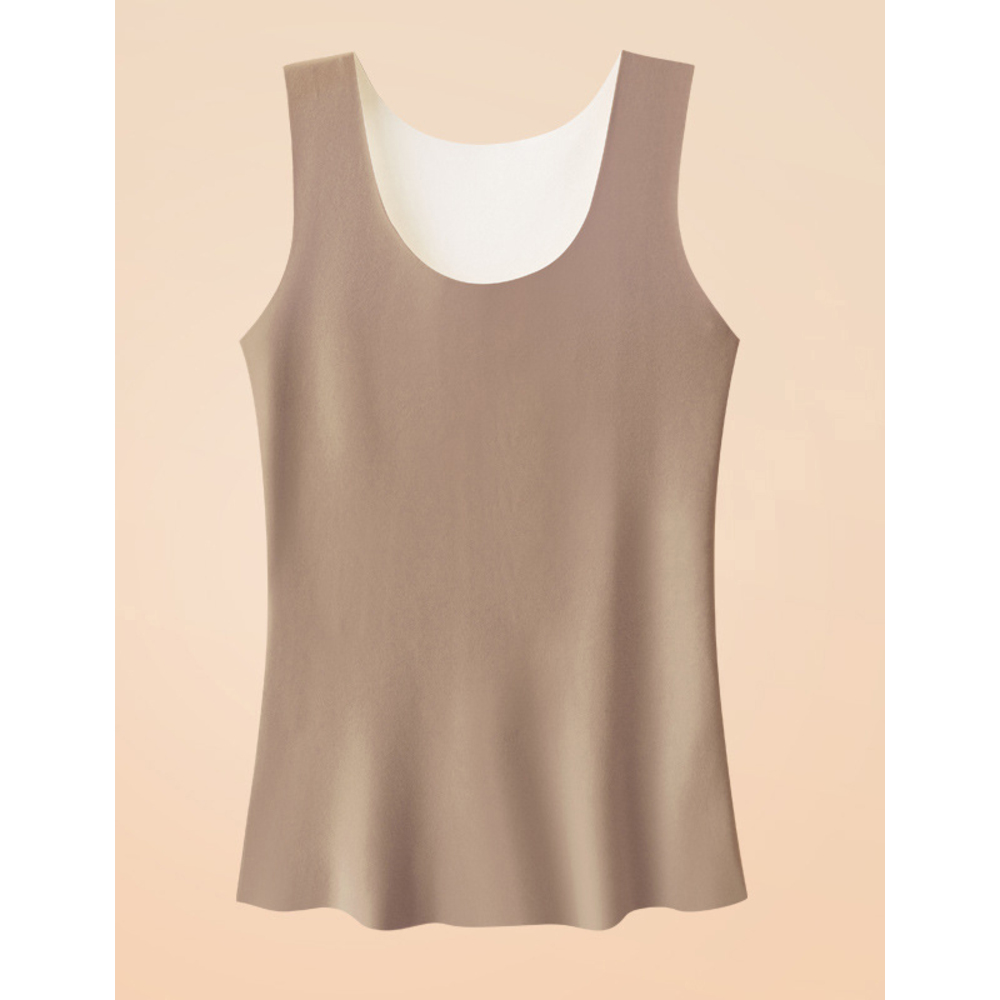 タンクトップ レディース あったか 通販 ノースリーブ カットソー レイヤード 重ね着 インナー 下着 肌着 軽量 暖かい 無地 シンプル 袖なし タンクトップ | ブランド登録なし | 05