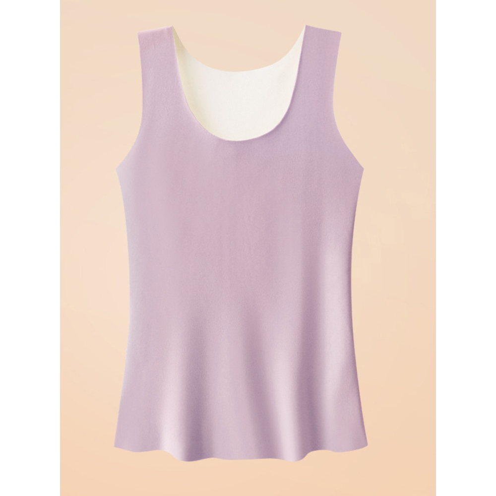 タンクトップ レディース あったか 通販 ノースリーブ カットソー レイヤード 重ね着 インナー 下着 肌着 軽量 暖かい 無地 シンプル 袖なし タンクトップ | ブランド登録なし | 04