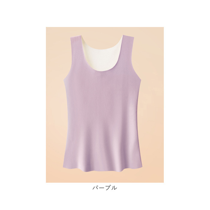 タンクトップ レディース あったか 通販 ノースリーブ カットソー レイヤード 重ね着 インナー 下着 肌着 軽量 暖かい 無地 シンプル 袖なし タンクトップ | ブランド登録なし | 15