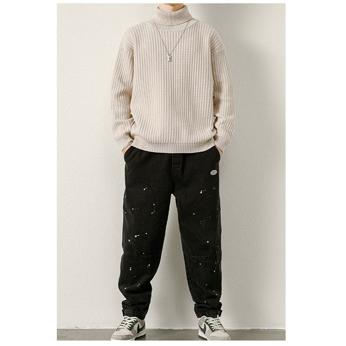 ニット セーター メンズ 通販 ニットセーター シャツ タートル ハイネック タートルネック 長袖 洗濯機可能 無地 シンプル カジュアル 秋 冬 トップス ニット |  | 03