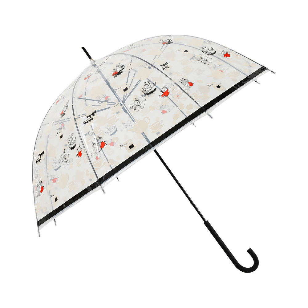 ムーミン 通販ムーミン クリアアンブレラ 長傘 雨傘 キャラクター キャラ ビニール傘 ビニールアンブレラ 手動式 手開き式 北欧 かさ かわいい ムーミン | MOOMIN | 04