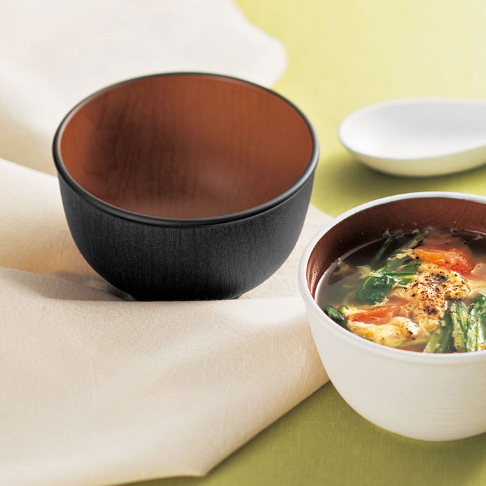 お椀 おしゃれ 通販 おわん 汁椀 ラウンドボウル ボウル 食器 スープボウル Sサイズ 皿 お皿 吸い物椀 木目調 抗菌 電子レンジ対応 食洗機対応 割れにくい お椀 |  | 15