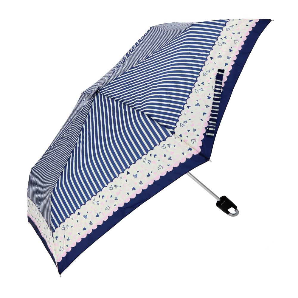 折りたたみ傘 レディース カラビナ付き レディース折りたたみ傘 50cm 折り畳み傘 かわいい コンパクト 定番 傘 雨傘 雨具 レイングッズ｜backyard｜04