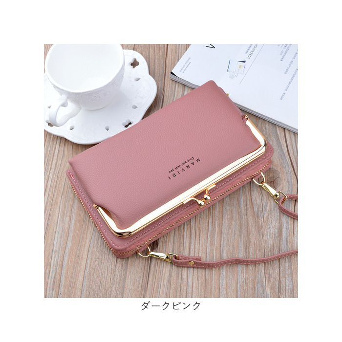 GRES 牛革 お財布ショルダーバッグ ピンク　新品未使用 クロコダイル型押し 牛革 お財布バッグ ミニ ショルダーバッグ
