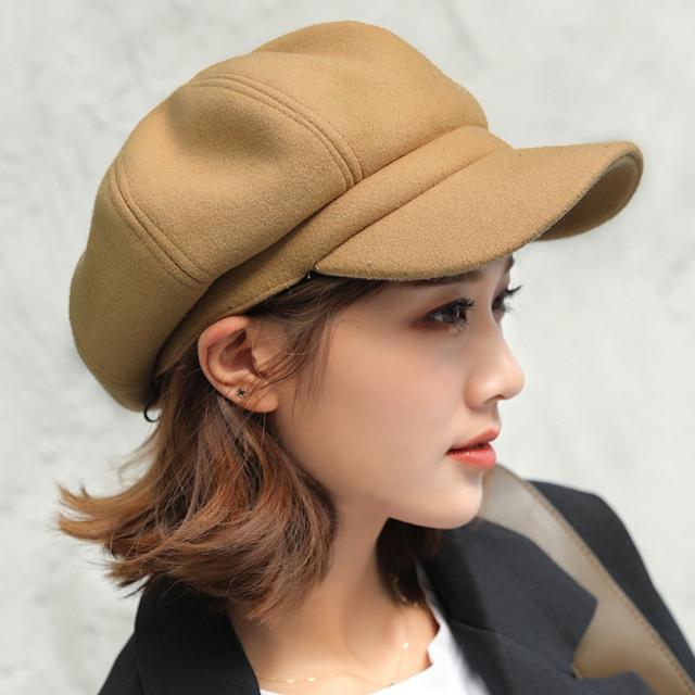 帽子 通販帽子 レディース 秋冬 キャスケット 秋 冬 おしゃれ ウール フェルト ベレー帽 かわいい シンプル 八角形 大きいサイズ あったか 大人 帽子 | BACKYARD FAMILY | 02