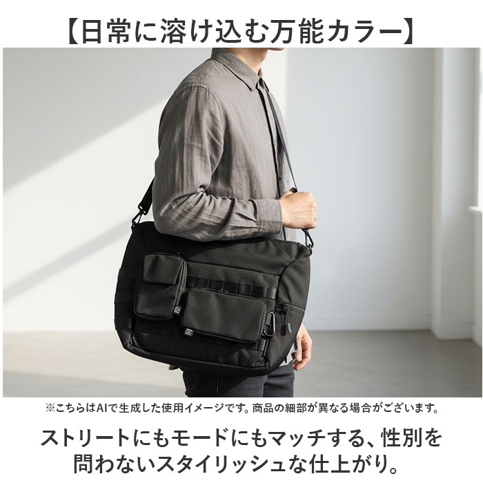 NoiR ノアール ショルダーバッグ N25005 通販 ショルダーバック 斜めがけバッグ メンズ 大きめ A4 ナイロン 軽量 軽い 撥水 通勤 通学 旅行 | NOIR | 12