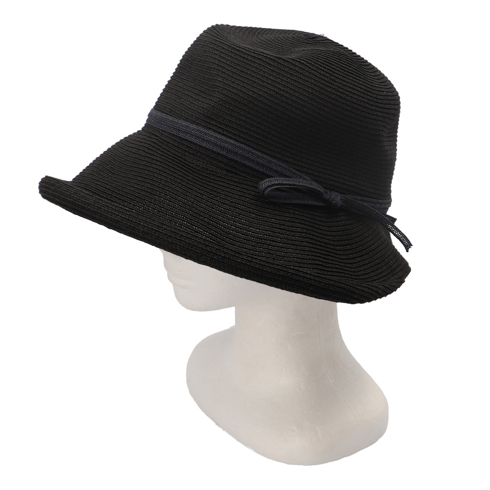 帽子 通販帽子 レディース 麦わら 折りたたみ 麦わら帽子 日除け帽子 春夏 つば広 ストローハット ペーパーハット 麦わらハット あごひも あご紐付き 夏 春 帽子 | ブランド登録なし | 02