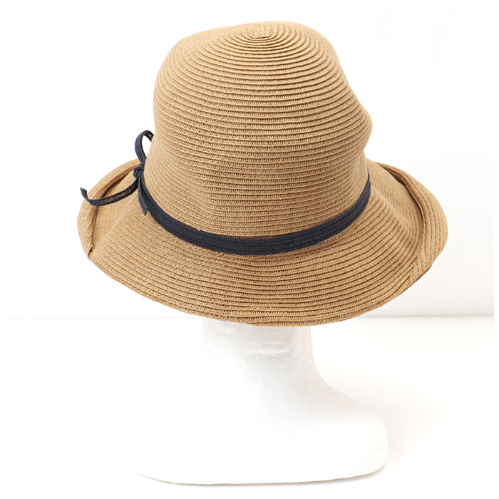帽子 通販帽子 レディース 麦わら 折りたたみ 麦わら帽子 日除け帽子 春夏 つば広 ストローハット ペーパーハット 麦わらハット あごひも あご紐付き 夏 春 帽子 | ブランド登録なし | 12