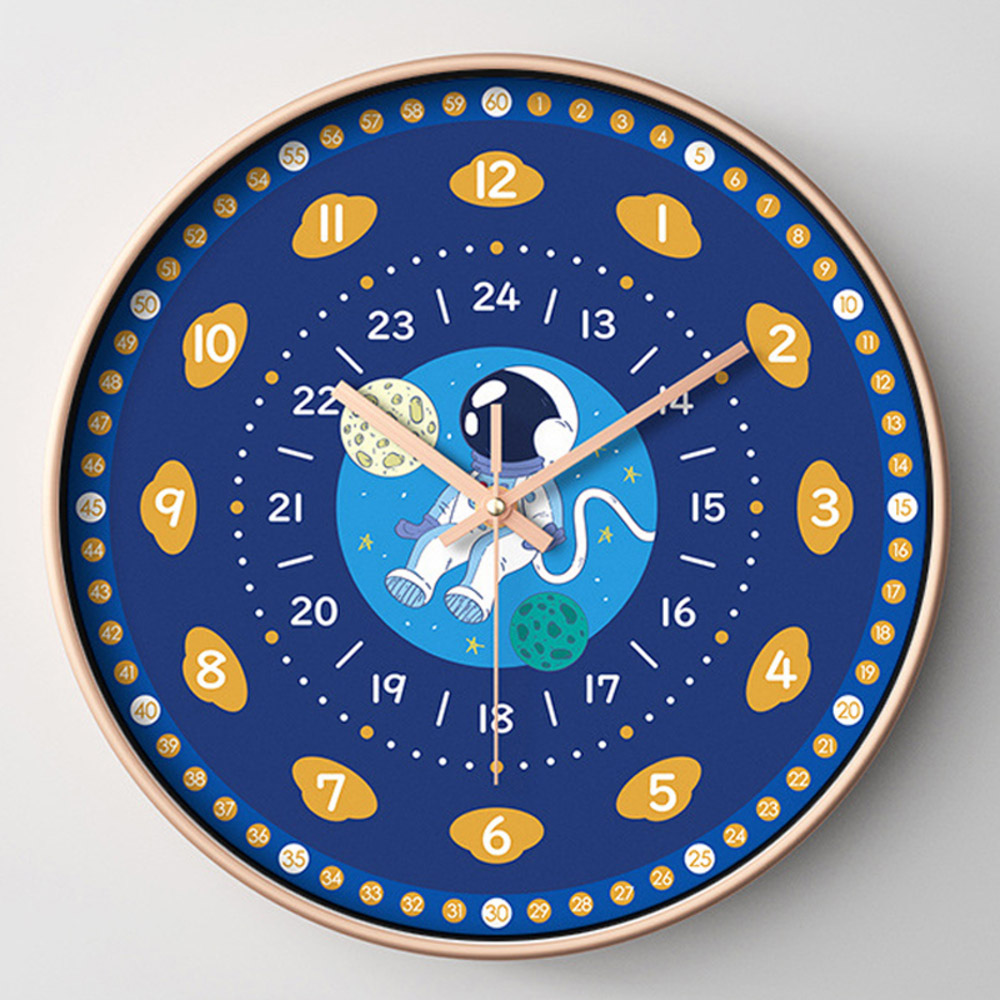 知育時計 静か 時計 アナログ 静音 通販 壁掛け 掛け時計 壁掛け時計 学習時計 アナログ時計 知育玩具 カラフル 大文字 時間管理 学習 キッズ 子供用 知育時計 | BACKYARD FAMILY | 09