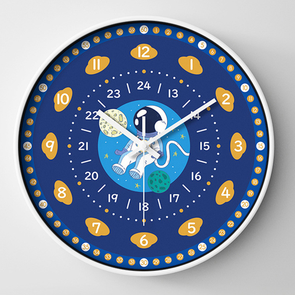 知育時計 静か 時計 アナログ 静音 通販 壁掛け 掛け時計 壁掛け時計 学習時計 アナログ時計 知育玩具 カラフル 大文字 時間管理 学習 キッズ 子供用 知育時計 | BACKYARD FAMILY | 04