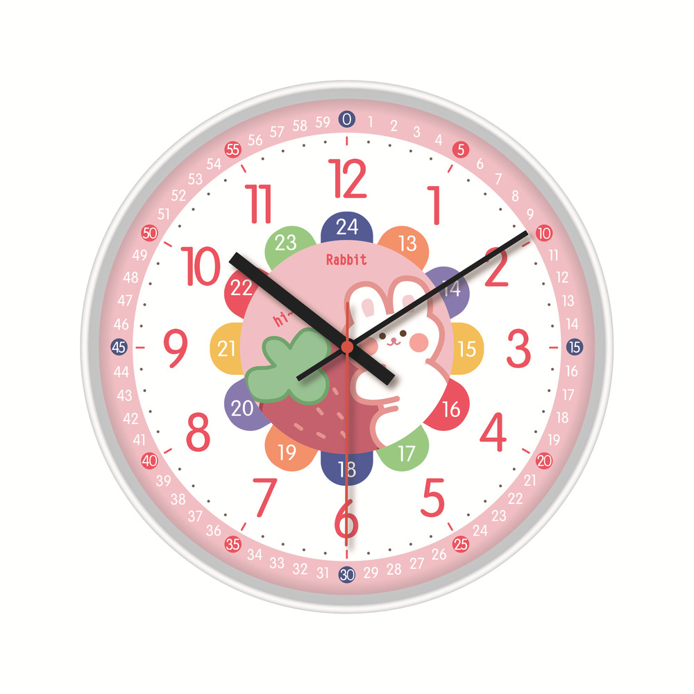 知育時計 静か 時計 アナログ 静音 通販 壁掛け 掛け時計 壁掛け時計 学習時計 アナログ時計 知育玩具 カラフル 大文字 時間管理 学習 キッズ 子供用 知育時計 | BACKYARD FAMILY | 13
