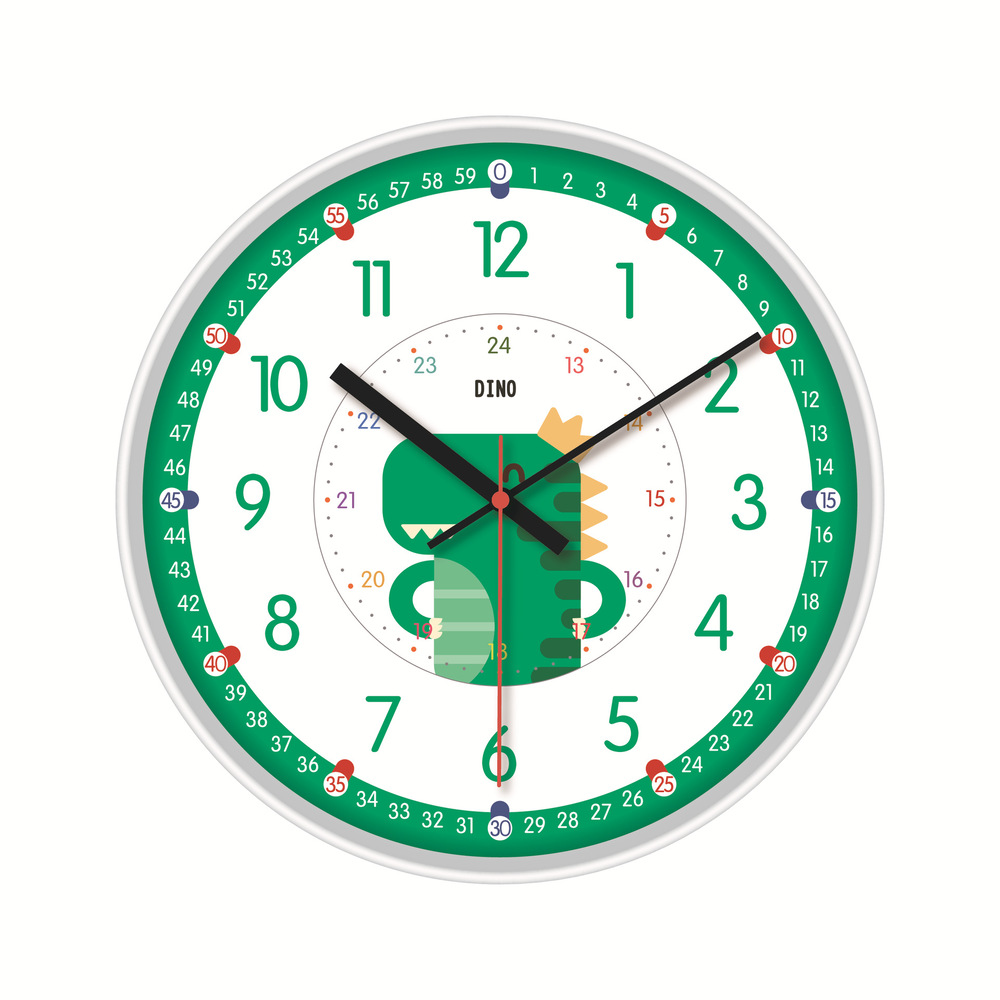 知育時計 静か 時計 アナログ 静音 通販 壁掛け 掛け時計 壁掛け時計 学習時計 アナログ時計 知育玩具 カラフル 大文字 時間管理 学習 キッズ 子供用 知育時計 | BACKYARD FAMILY | 14