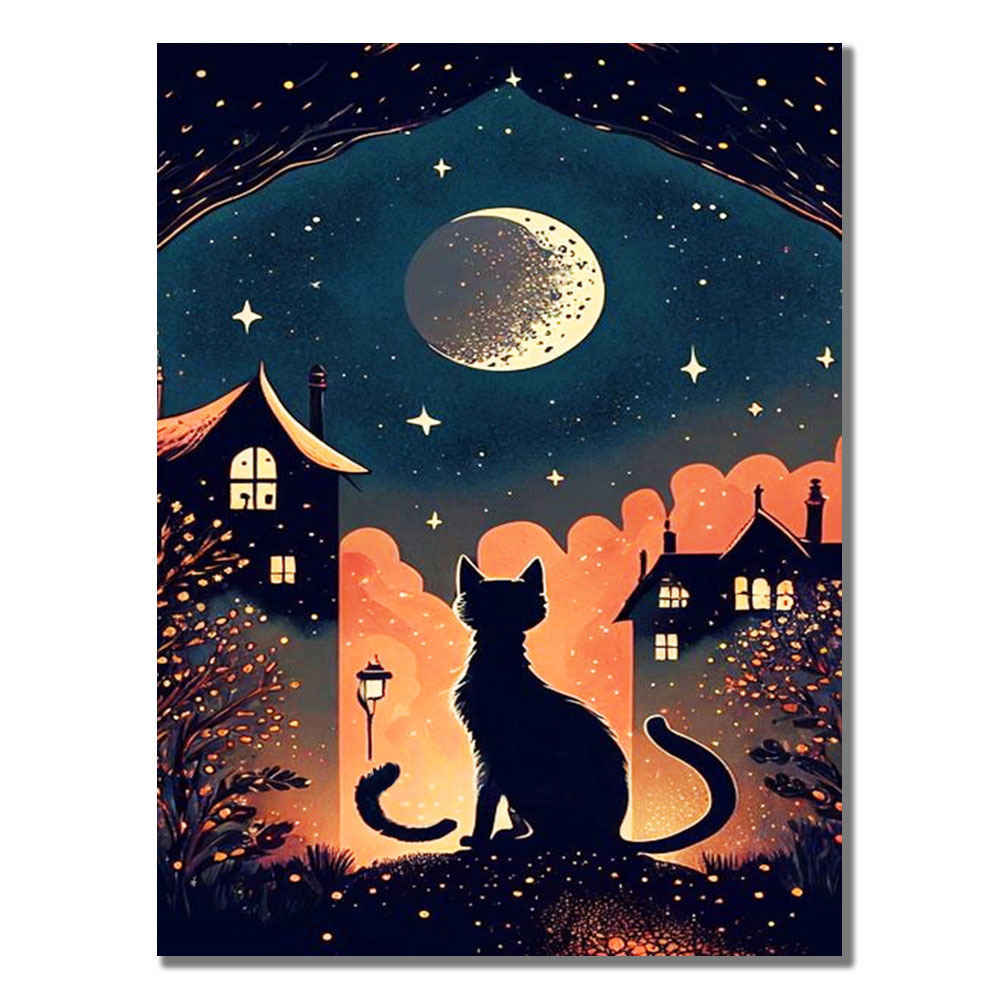 ダイヤモンドアート キット 通販 ダイアモンドアート 月 猫 キットセット ダイヤモンド絵画 ツールセット ダイヤモンドペインティング ダイヤモンドアート | BACKYARD FAMILY | 08