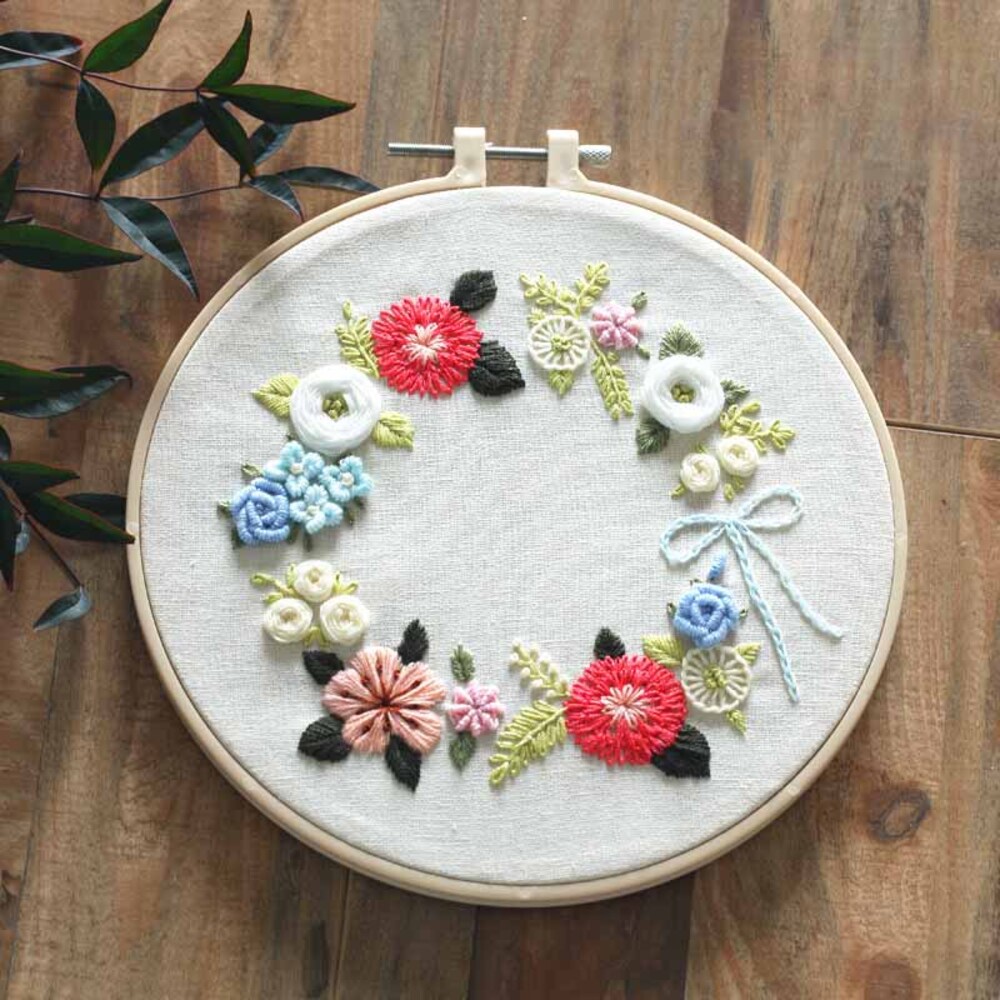 刺繍キット 初心者 通販 簡単 花 キット 初めて 手芸 刺繍 刺繍セット かわいい ボタニカル ビギナー 初心者向け スターターキット 刺繍枠 刺繍糸 | BACKYARD FAMILY | 05