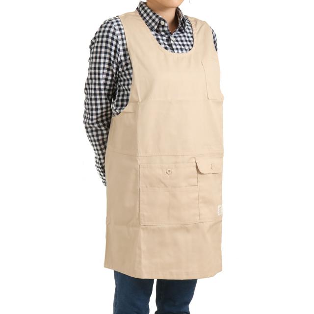 エプロン おしゃれ 保育士 無地 かわいい ショート レディース チュニック 撥水加工 ナチュラル カフェ 動きやすい プロ シンプル 美容師 | ブランド登録なし | 01