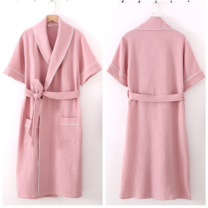バスローブ 通販バスローブ レディース ルームウェア 半袖 綿100% コットン 100 ガーゼ 部屋着 シンプル 無地 夏 春 ゆったり 柔らかい 湯上がり  バスローブ | ブランド登録なし | 13