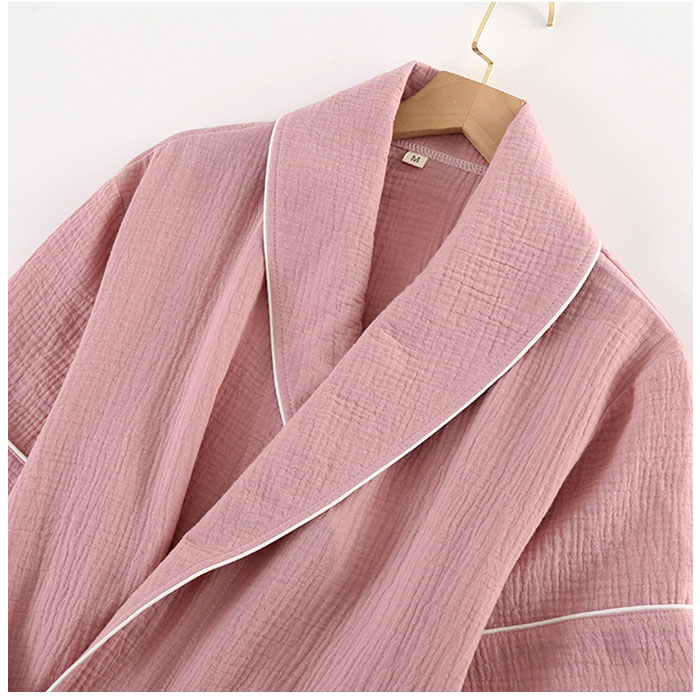 バスローブ 通販バスローブ レディース ルームウェア 半袖 綿100% コットン 100 ガーゼ 部屋着 シンプル 無地 夏 春 ゆったり 柔らかい 湯上がり  バスローブ | ブランド登録なし | 14