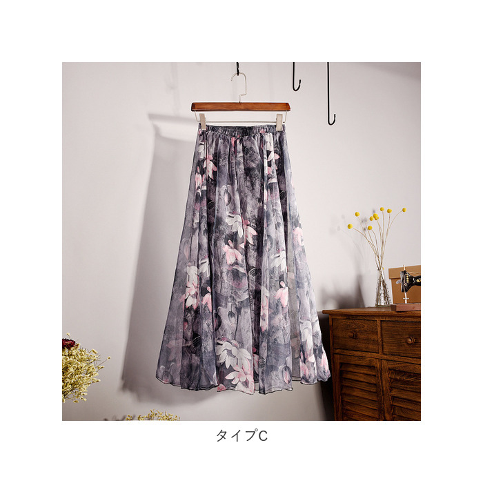 フレアスカート 通販フレアスカート ロング 春 スカート レディース マキシスカート シフォンスカート ロングスカート フレア マキシ丈 ロング丈 フレアスカート | ブランド登録なし | 13