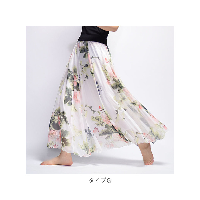 フレアスカート 通販フレアスカート ロング 春 スカート レディース マキシスカート シフォンスカート ロングスカート フレア マキシ丈 ロング丈 フレアスカート | ブランド登録なし | 17