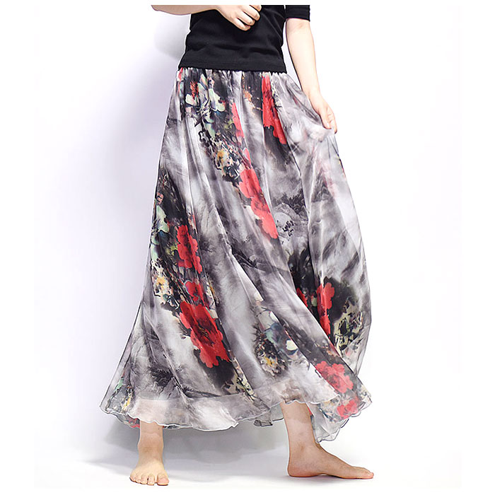 フレアスカート 通販フレアスカート ロング 春 スカート レディース マキシスカート シフォンスカート ロングスカート フレア マキシ丈 ロング丈 フレアスカート | ブランド登録なし | 08