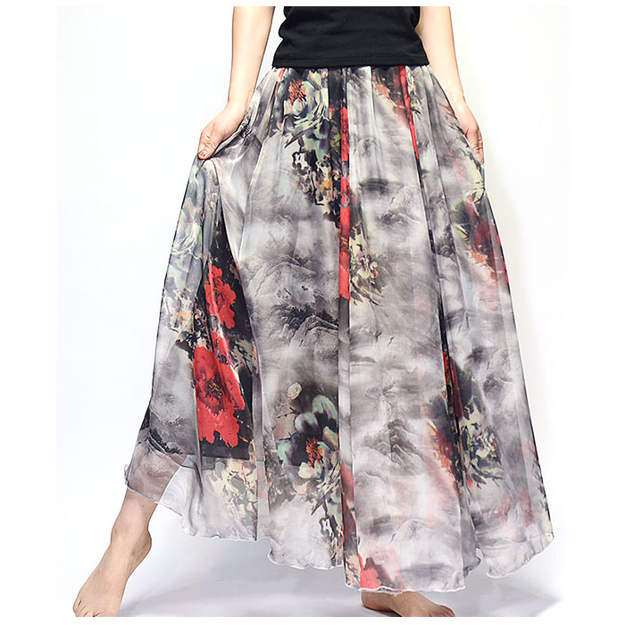 フレアスカート 通販フレアスカート ロング 春 スカート レディース マキシスカート シフォンスカート ロングスカート フレア マキシ丈 ロング丈 フレアスカート | ブランド登録なし | 09