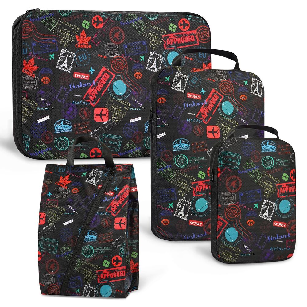 旅行 圧縮 ポーチ バッグ セット 通販 パッキング グッズ トラベルポーチ 圧縮バッグ 旅行用 出張 圧縮袋 圧縮収納 シューズケース スーツケース 旅行 | BACKYARD FAMILY | 01