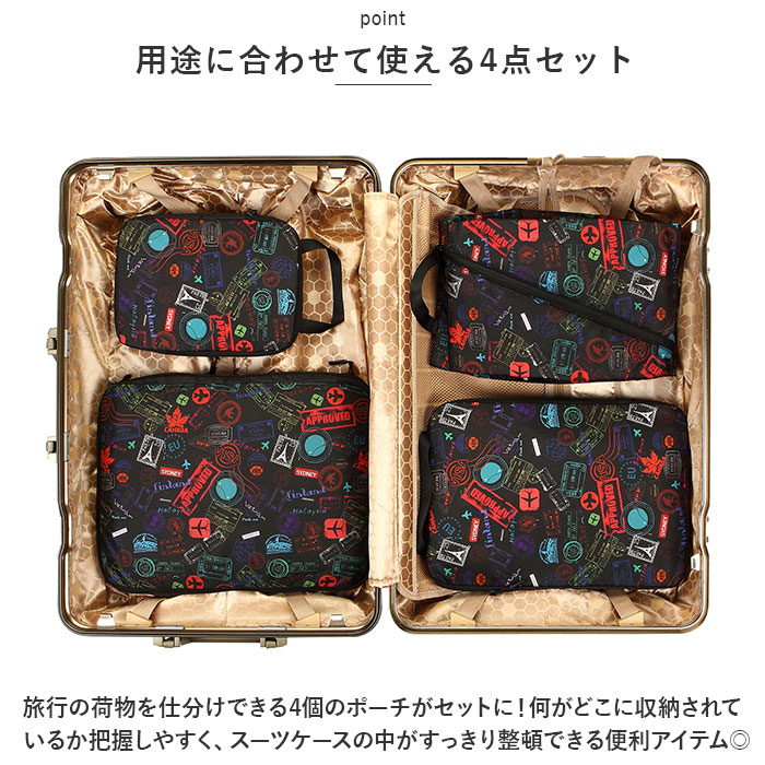 旅行 圧縮 ポーチ バッグ セット 通販 パッキング グッズ トラベルポーチ 圧縮バッグ 旅行用 出張 圧縮袋 圧縮収納 シューズケース スーツケース 旅行 | BACKYARD FAMILY | 04