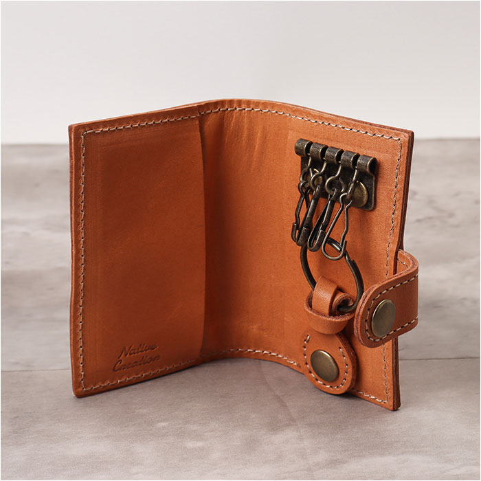 キーケース 通販 日本製 本革 革 2つ折りキーケース キーホルダー 4連キーケース 鍵入れ カギ入れ カード入れ カード パス シンプル おしゃれ キーケース |  | 19