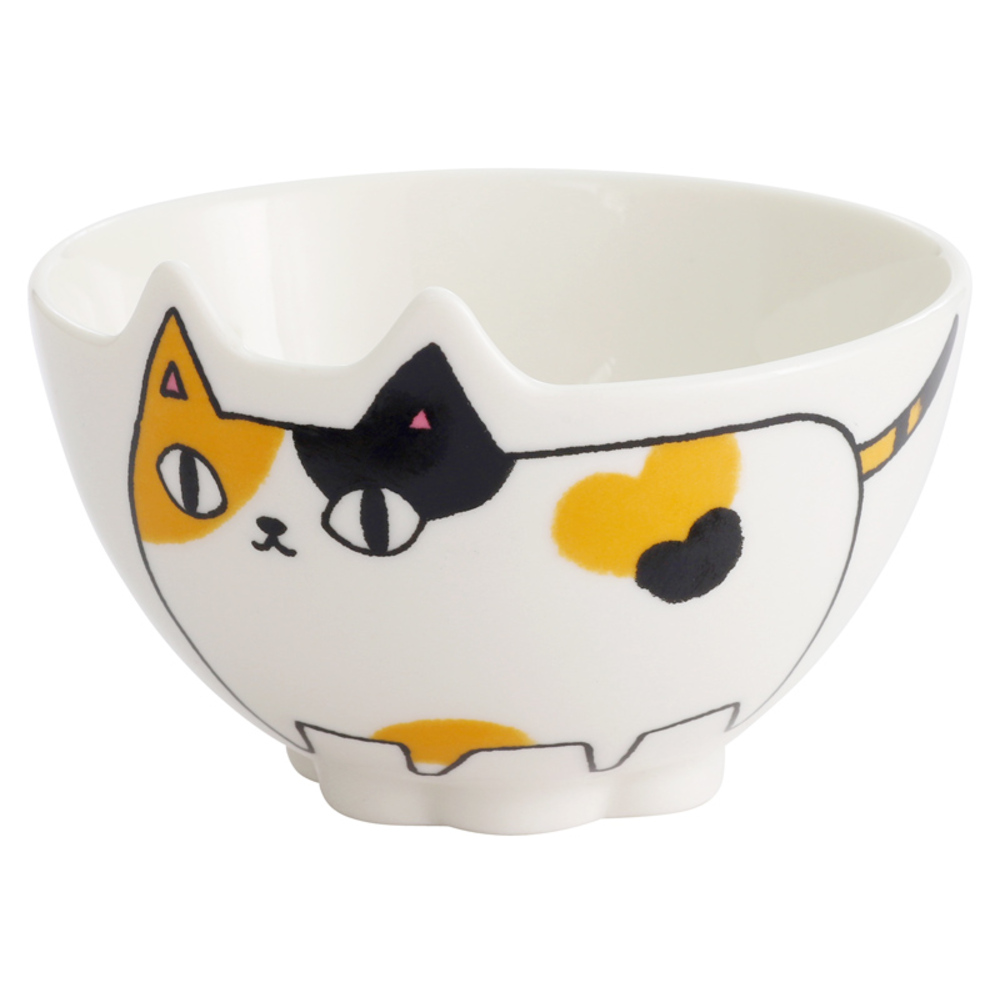 にゃん屋 猫3兄弟 お茶碗 通販 日本製 飯椀 ご飯茶碗 茶碗 茶わん 猫 ねこ ネコ 耳付き キャラクター 猫柄 ネコ柄 食器 可愛らしい キッチン雑貨 にゃん屋 | BACKYARD FAMILY | 05
