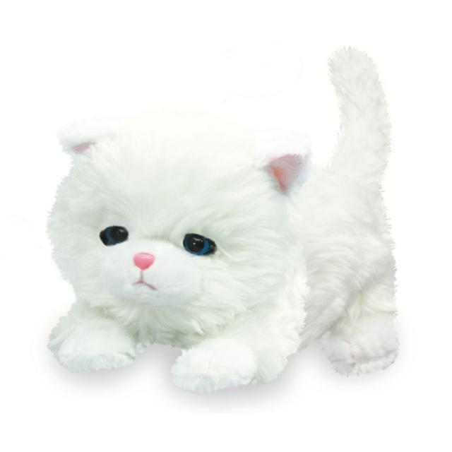 しゃべる ぬいぐるみ 通販 おしゃべりぬいぐるみ 動くおもちゃ ふわふわ ブランちゃん 小さい 白猫 人形 猫 かわいい ネコ 動物 玩具 アニマル ペット｜backyard｜02