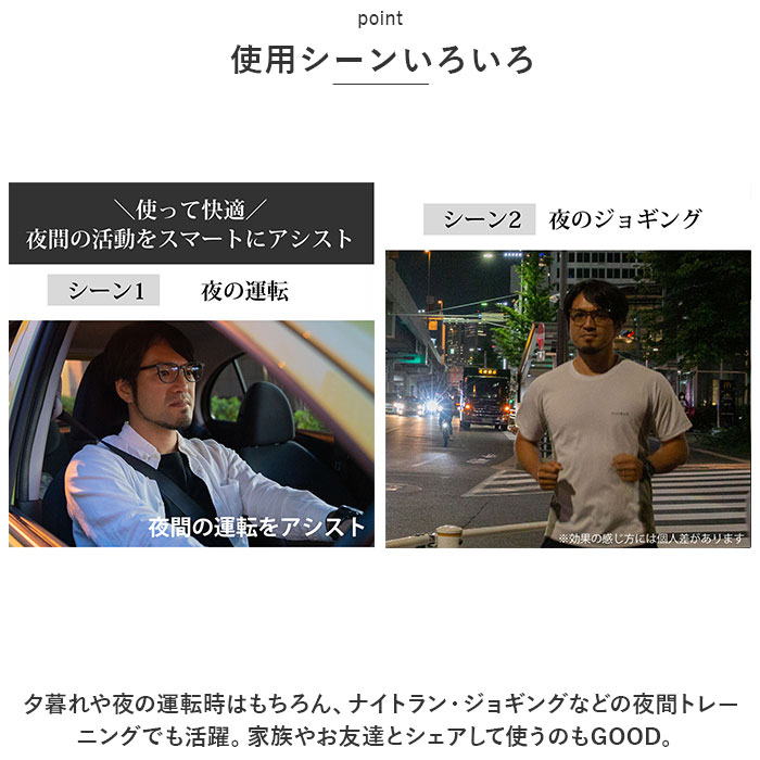 夜間 運転 サングラス メガネの上から 通販 運転用 クリップオン 跳ね