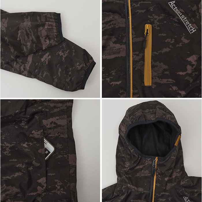 ウインドブレーカー 防寒 通販 ウィンドブレーカー ジャケット 上着 作業服 アウター ストレッチ 反射 耐久性 撥水 裏起毛 動きやすい ウインドブレーカー |  | 09