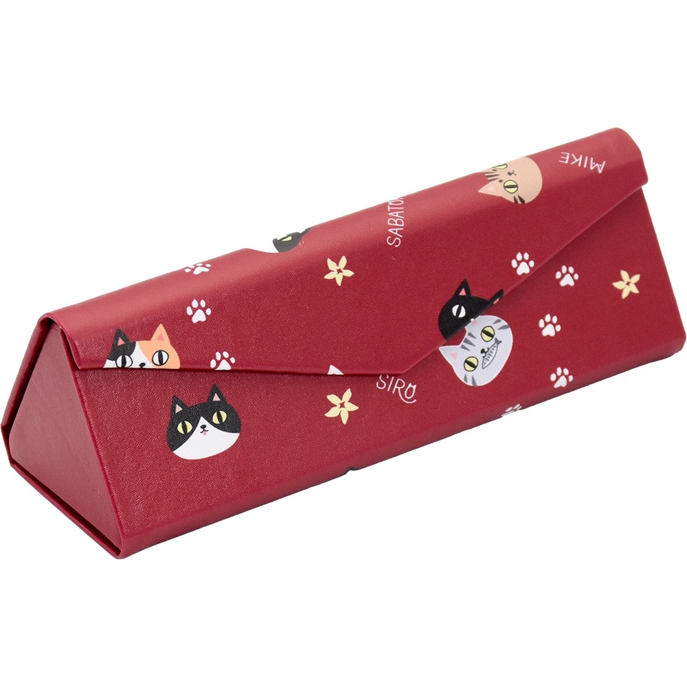 メガネケース 猫 通販 にゃん屋 猫3兄弟 眼鏡ケース 猫三兄弟 めがねケース 折りたたみ コンパクト 持ち運び セミ ハードケース ネコ ねこ レディース 女子 | BACKYARD FAMILY | 01