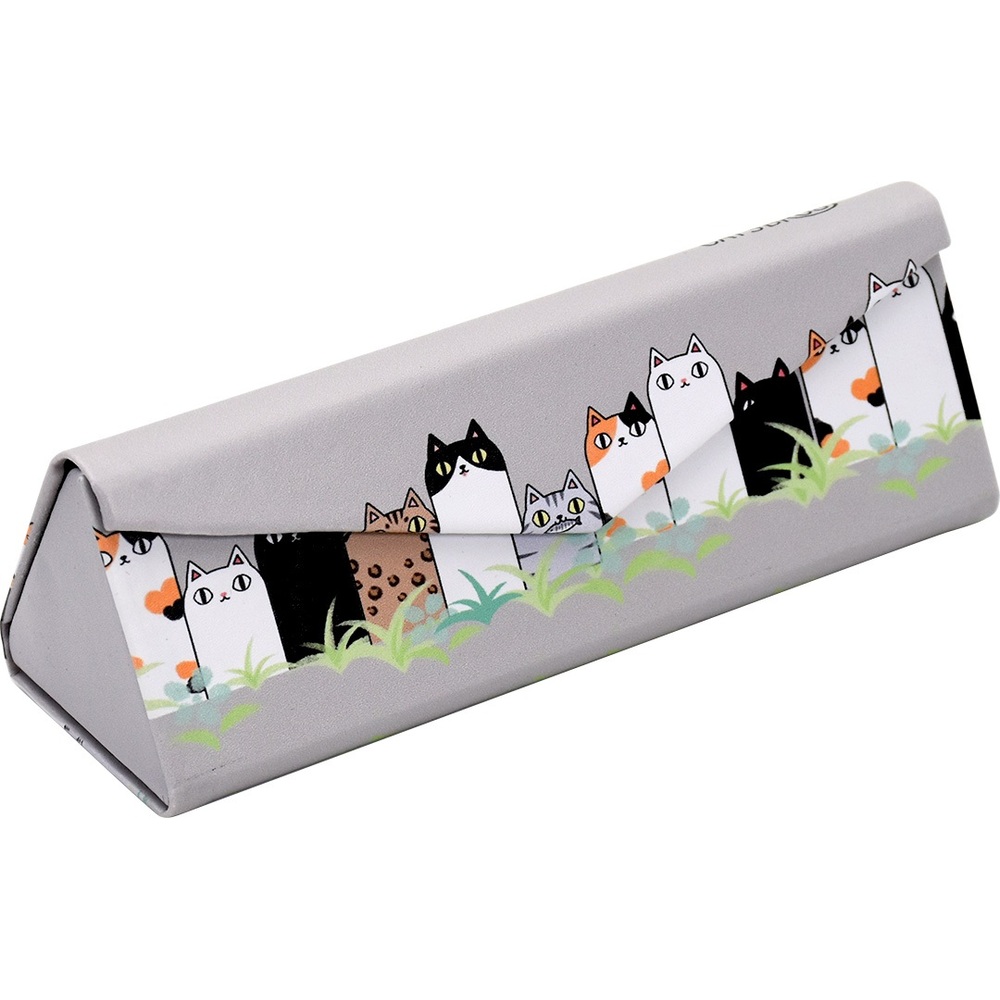 メガネケース 猫 通販 にゃん屋 猫3兄弟 眼鏡ケース 猫三兄弟 めがねケース 折りたたみ コンパクト 持ち運び セミ ハードケース ネコ ねこ レディース 女子 | BACKYARD FAMILY | 03