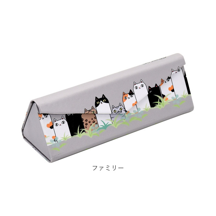 メガネケース 猫 通販 にゃん屋 猫3兄弟 眼鏡ケース 猫三兄弟 めがねケース 折りたたみ コンパクト 持ち運び セミ ハードケース ネコ ねこ レディース 女子 | BACKYARD FAMILY | 13