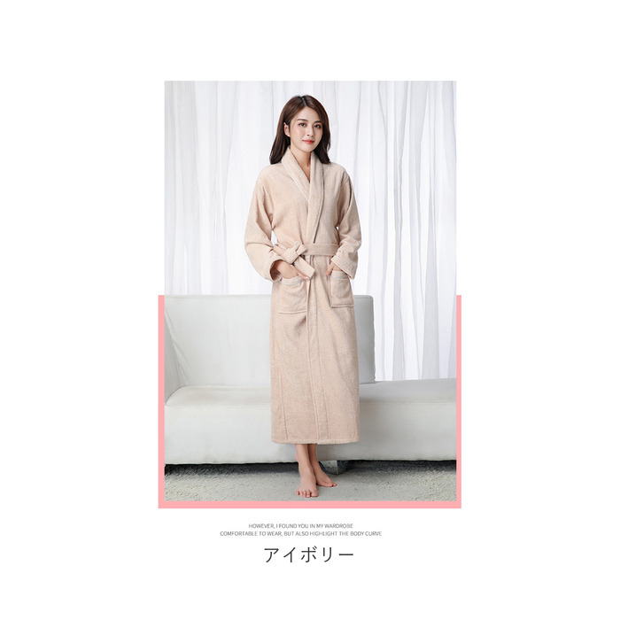 バスローブ ガウン タオル生地 通販 ルームウェア ルームウエア 部屋着 ナイトガウン 寝間着 寝巻 寝巻き ネグリジェ 長袖 ポケット 速乾 吸水性 バスローブ |  | 13