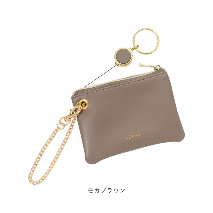 ノフェス リール付きキー＆パスポーチ 通販 nofes NSK1449 パスケース リール付きパスケース 定期入れ ストラップ付 パスポーチ キーケース ノフェス |  | 19