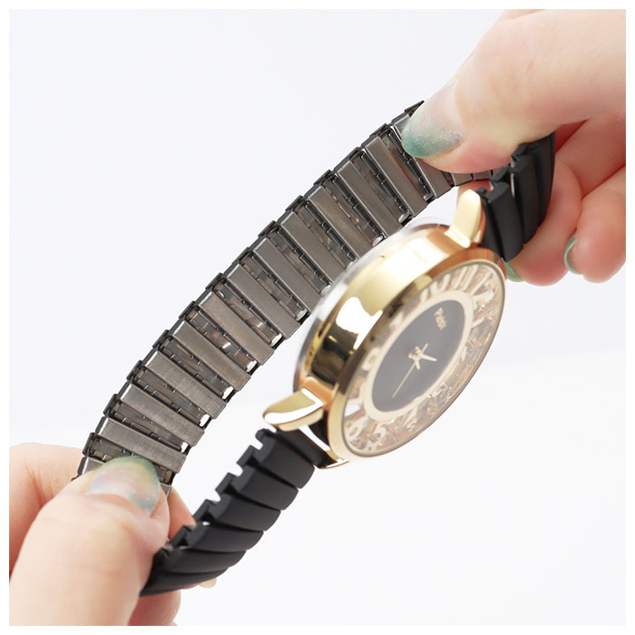 プレジール Plaisir プレジール 腕時計 レディース ジャバラ 通販 ジャバラウォッチ ウォッチ ニッケルフリー 文字盤 スケルトン バンド 伸びる 蛇腹 じゃばら | PLAISIR | 11