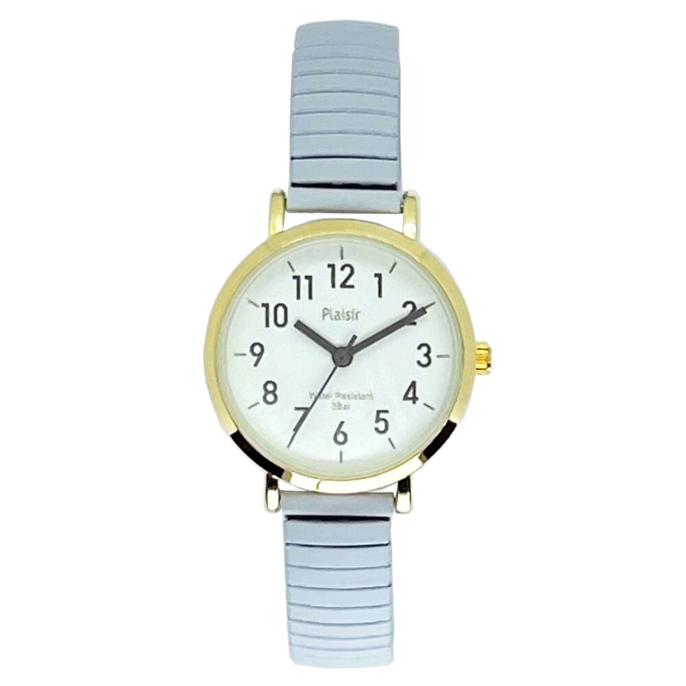 時計 plaisir 時計 NTK-290 通販 腕時計 ニッケルフリー リストウォッチ レディース 腕時計レディース じゃばらベルト 蛇腹ベルト 日常生活防水 3気圧防水 |  | 05