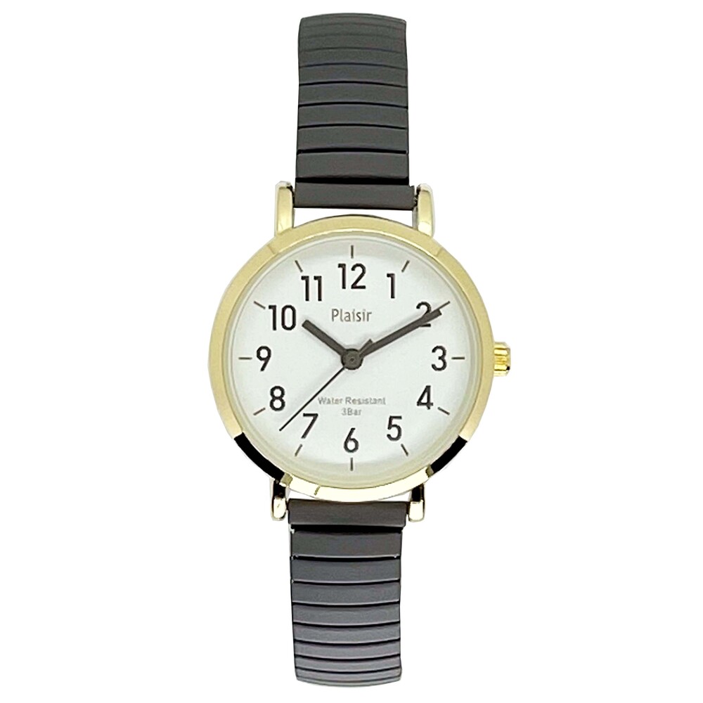 時計 plaisir 時計 NTK-290 通販 腕時計 ニッケルフリー リストウォッチ レディース 腕時計レディース じゃばらベルト 蛇腹ベルト 日常生活防水 3気圧防水 |  | 01