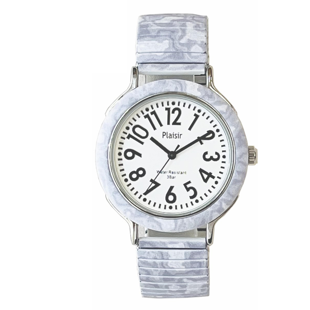 時計 plaisir 時計 NTK-305 通販 腕時計 ニッケルフリー リストウォッチ レディース 腕時計レディース じゃばらベルト 蛇腹ベルト 日常生活防水 3気圧防水 |  | 01