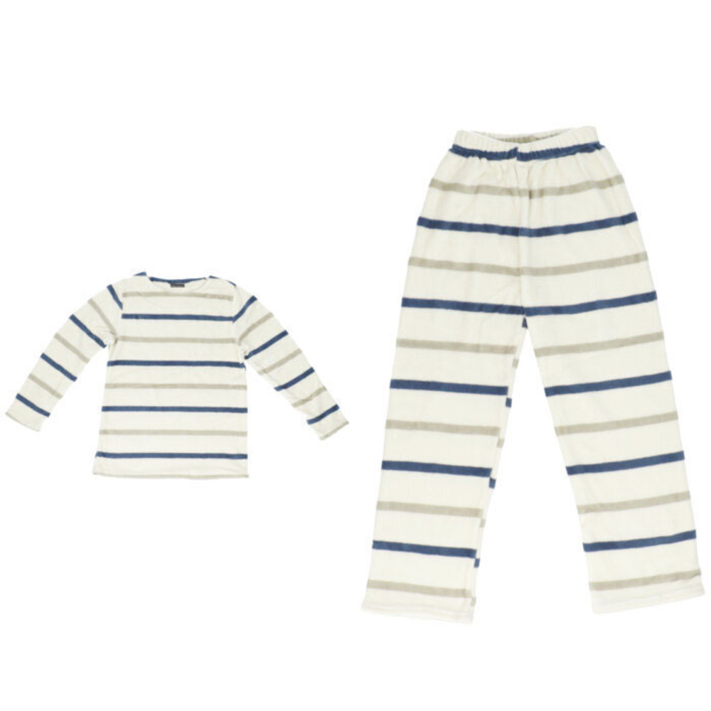 パジャマ レディース 長袖 通販 ルームウェア 上下セット 部屋着 おしゃれ かわいい マイクロファイバー セットアップ クルーネック 女性 ズボン パジャマ | ふわもこ | 01